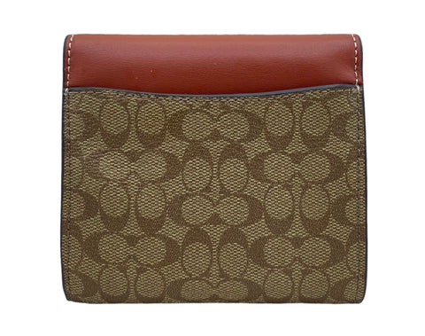 Coach Small Trifold Wallet In Colorblock Signature Canvas