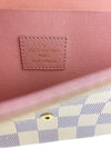 Louis Vuitton Felicie Button Closure Pouch White Canvas N63106