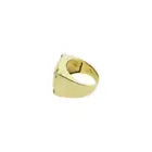 14K Yellow Gold 3.34Cttw Round Princess Cut Diamond Signet Style Ring Size 10.75