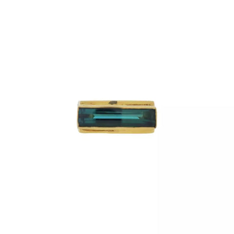 14K Yellow Gold Ring With 2.10Ct Round Cut Green Tourmaline 12.6G Size 8