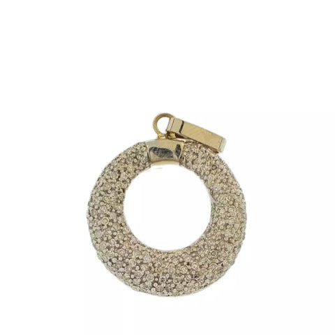 Pave Crescent 14Kt White Gold .72cttw Pendant