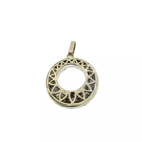 Pave Crescent 14Kt White Gold .72cttw Pendant