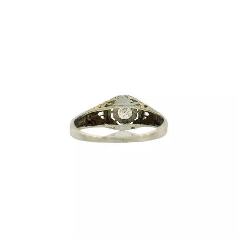 Diamond Solitaire Ring .26 CT. 18K White Gold 2.2g Size 6