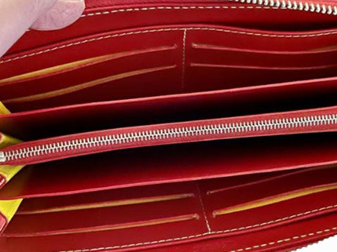 Goyard Red Matignon Long Zip Around Wallet