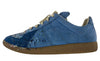 Maison Margiela Blue Paint Splatter Replica Sneakers - Blue Size 43