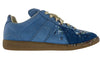 Maison Margiela Blue Paint Splatter Replica Sneakers - Blue Size 43