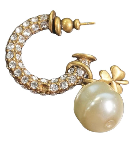Christian Dior Vintage Costume Peal Earrings