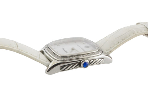 David Yurman Throroughbred T303-SST Diamond Bezel MOP Diamond Dial 31mm Quartz Wristwatch