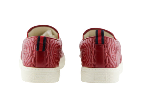 Gucci Dublin G Rhombus Red Slip-On Sneakers Size 10.5 Men's