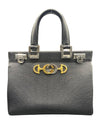 Gucci Grainy Calfskin Medium Zumi Top Handle Bag Black