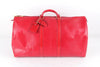 Louis Vuitton Keepall 55 Red Epi Leather Travel Bag