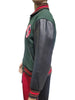 Burberry Contrast Sleeve Log Graphic Wool Varsity Jacket Size 46